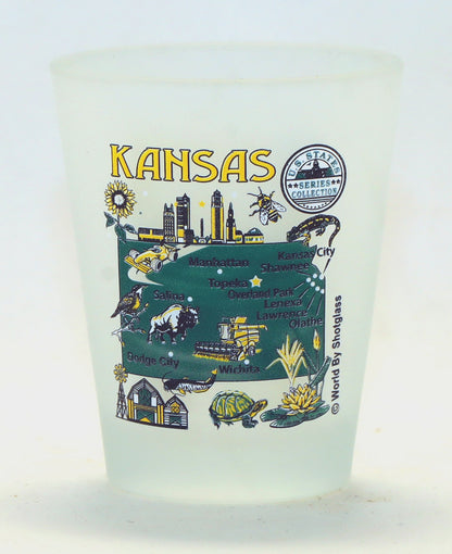 United States USA Midwestern Great Plains States Souvenir Boxed Shot Glass Set (Set of 6)