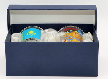 Kazakhstan Souvenir Boxed Shot Glass Set (Set of 2)