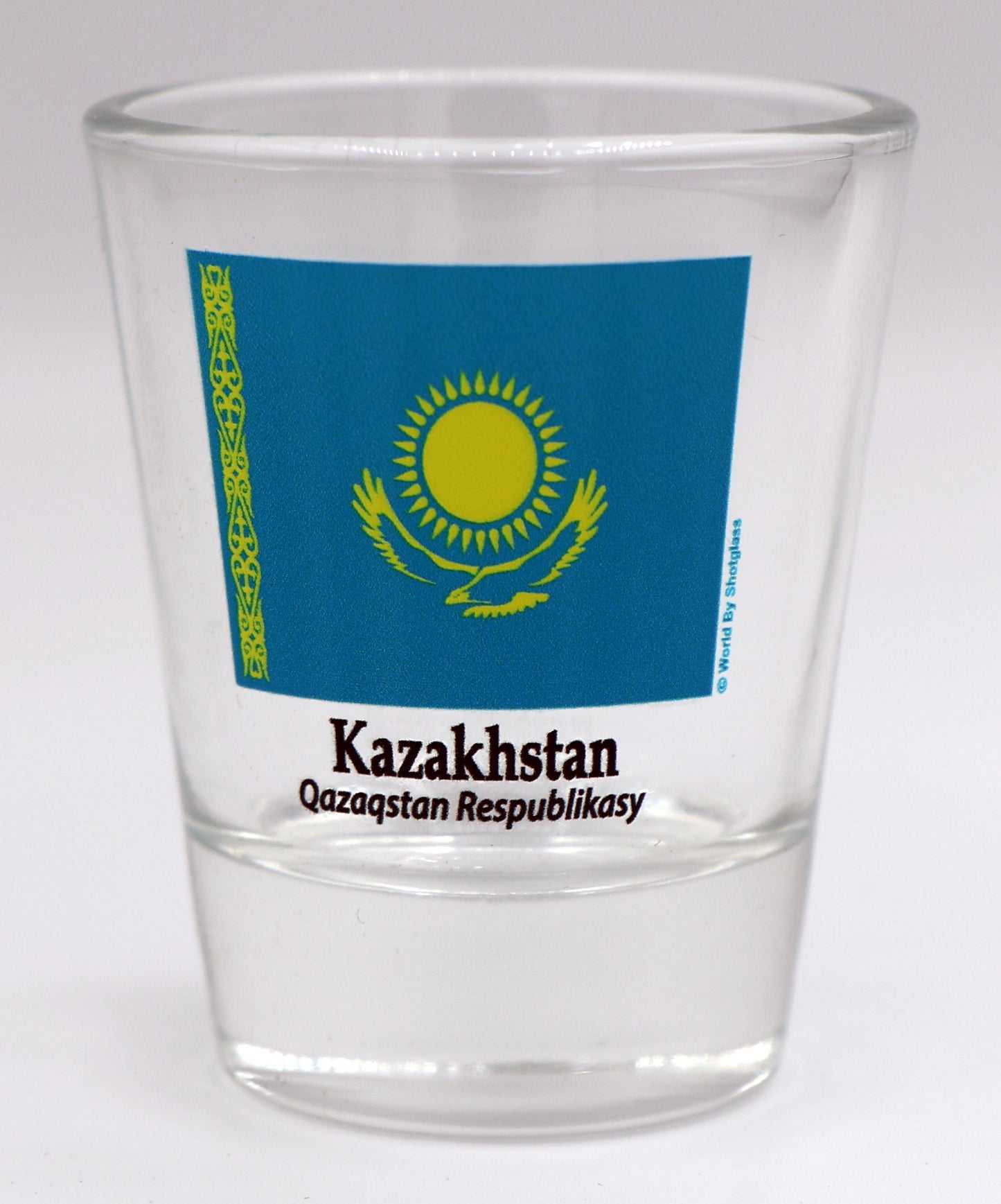 Kazakhstan Flag Shot Glass