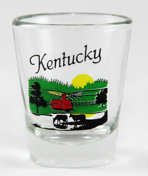 Kentucky Farm Scene Shot Glass