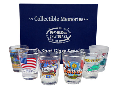 Kentucky United States USA Souvenir Boxed Shot Glass Set (Set of 6)