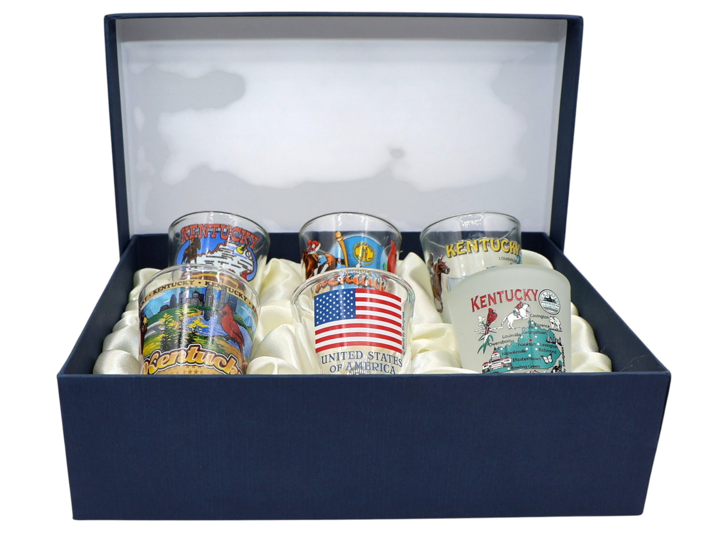 Kentucky United States USA Souvenir Boxed Shot Glass Set (Set of 6)