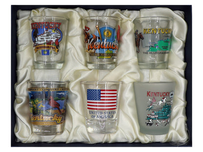 Kentucky United States USA Souvenir Boxed Shot Glass Set (Set of 6)