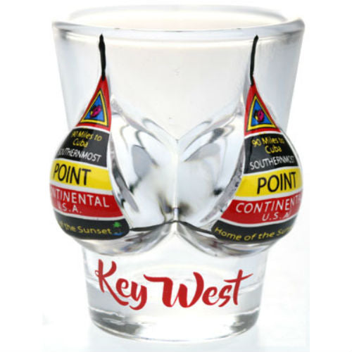 Key West Buoy Bikini Bust 3D Shot Glass