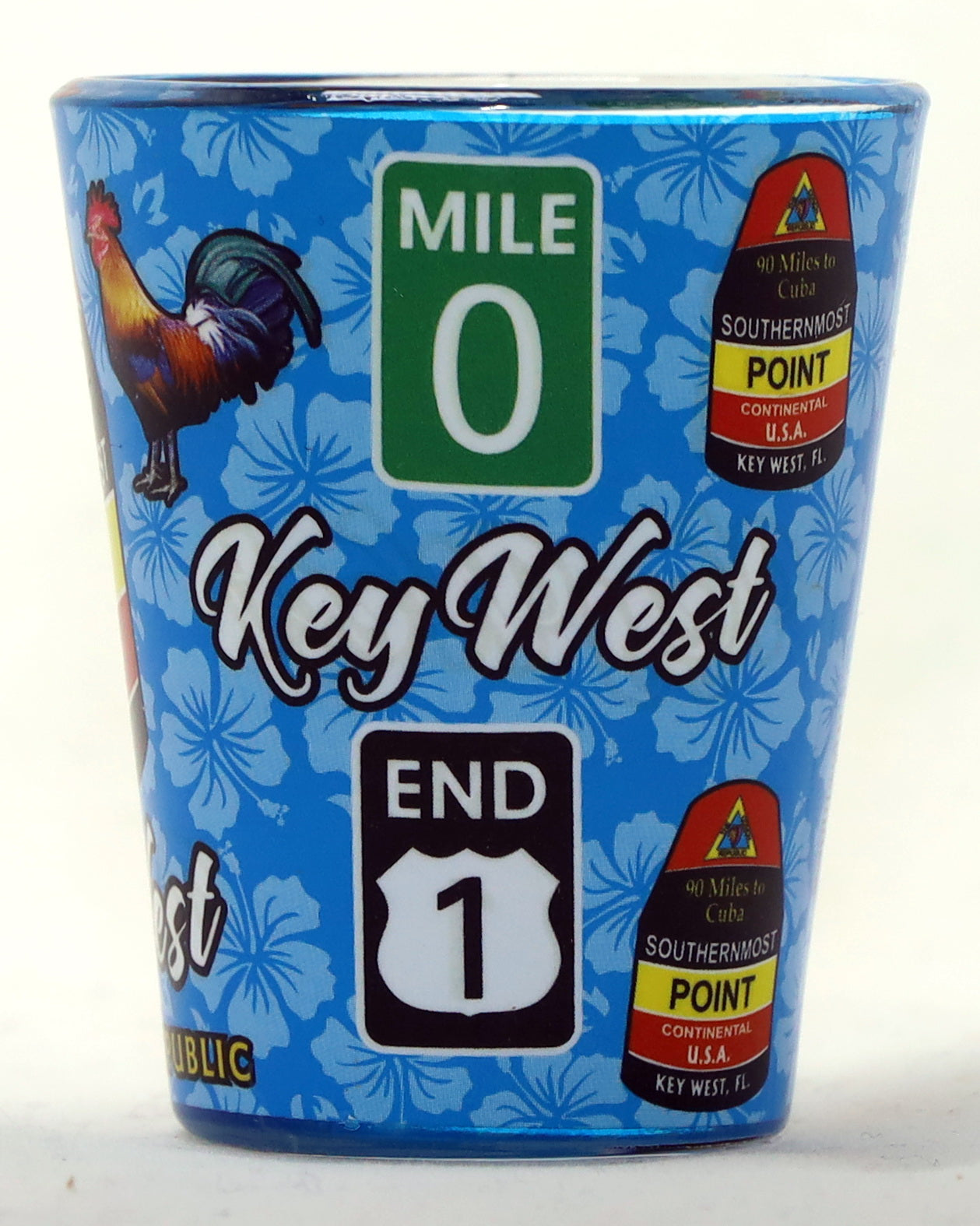 Key West Florida Buoy Roosters In-and-Out Shot Glass