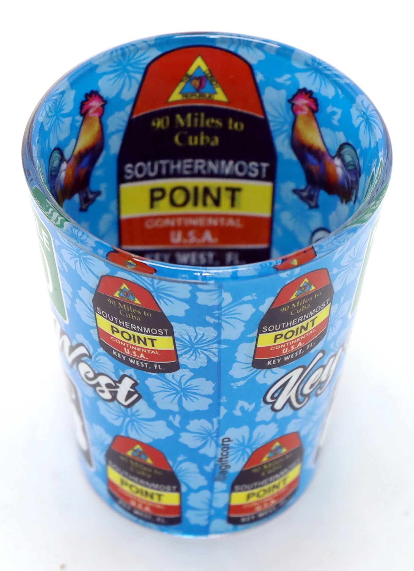 Key West Florida Buoy Roosters In-and-Out Shot Glass