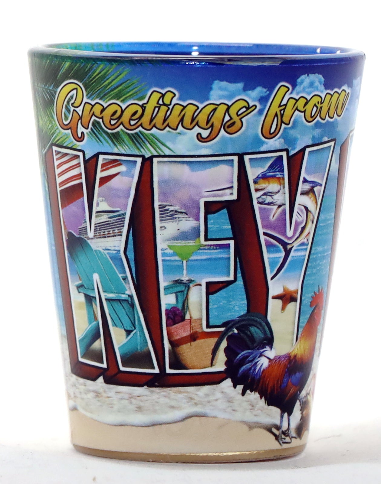 Key West Florida Greetings In-and-Out Shot Glass