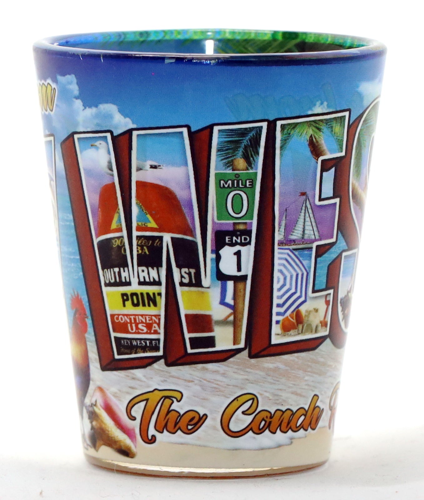 Key West Florida Greetings In-and-Out Shot Glass