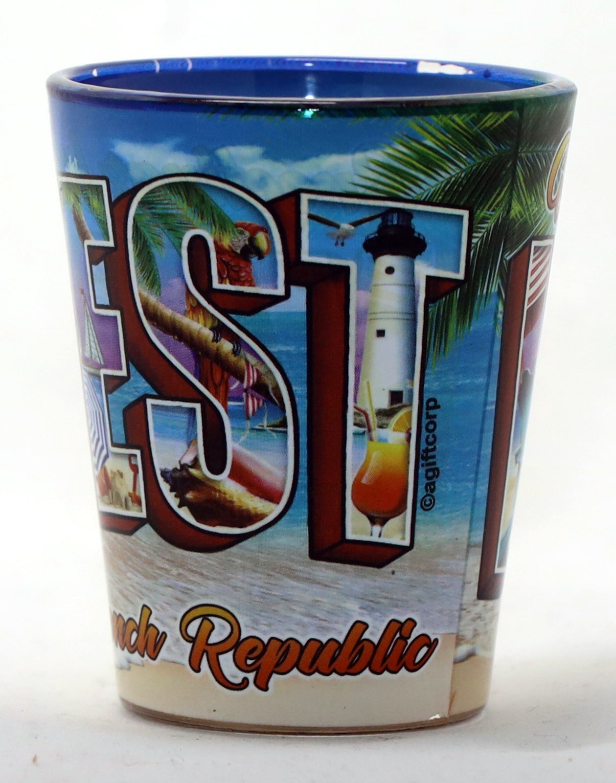 Key West Florida Greetings In-and-Out Shot Glass