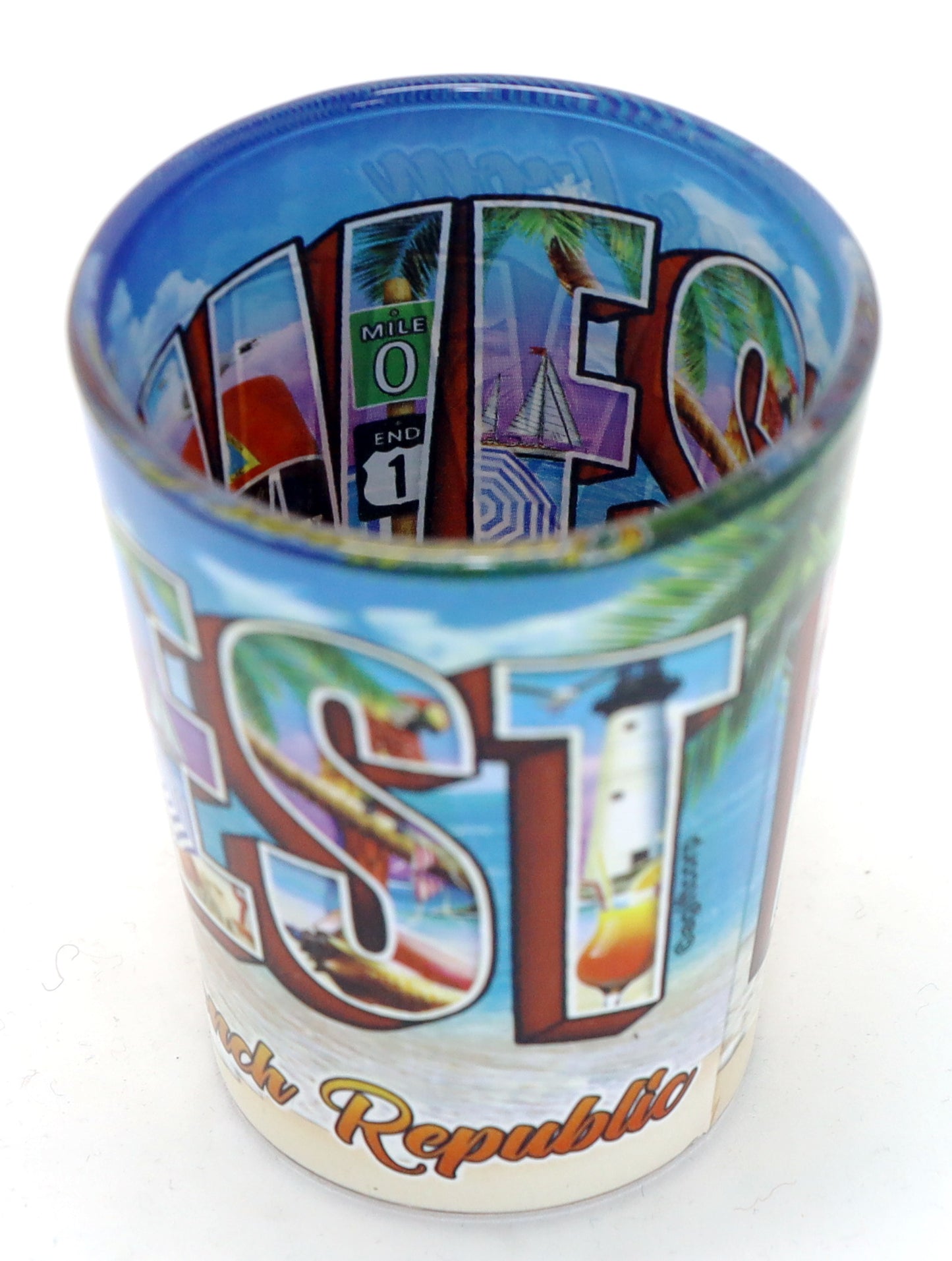 Key West Florida Greetings In-and-Out Shot Glass