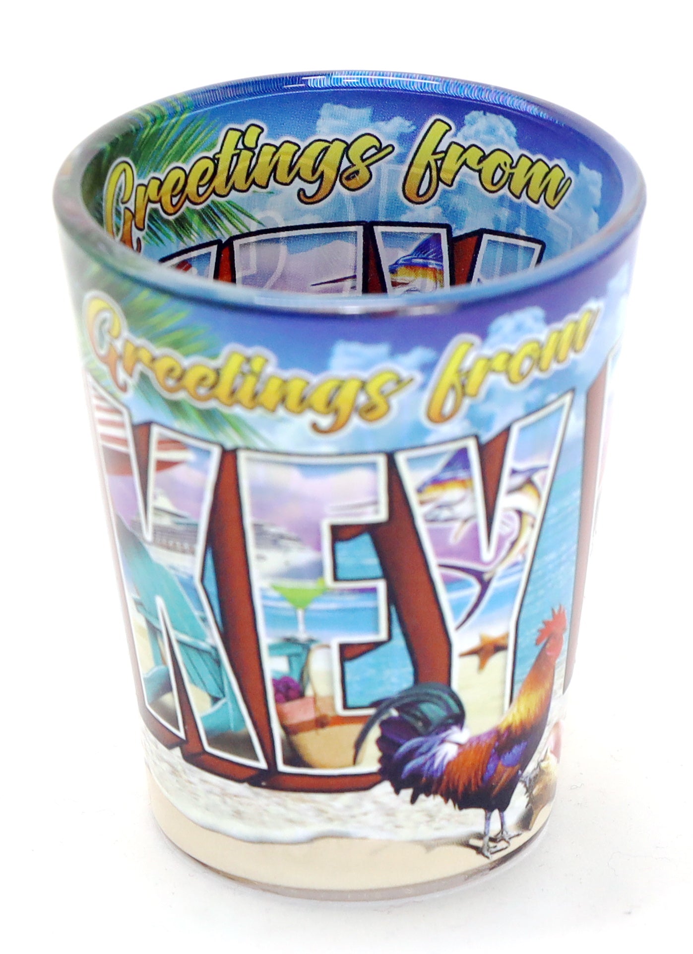 Key West Florida Greetings In-and-Out Shot Glass