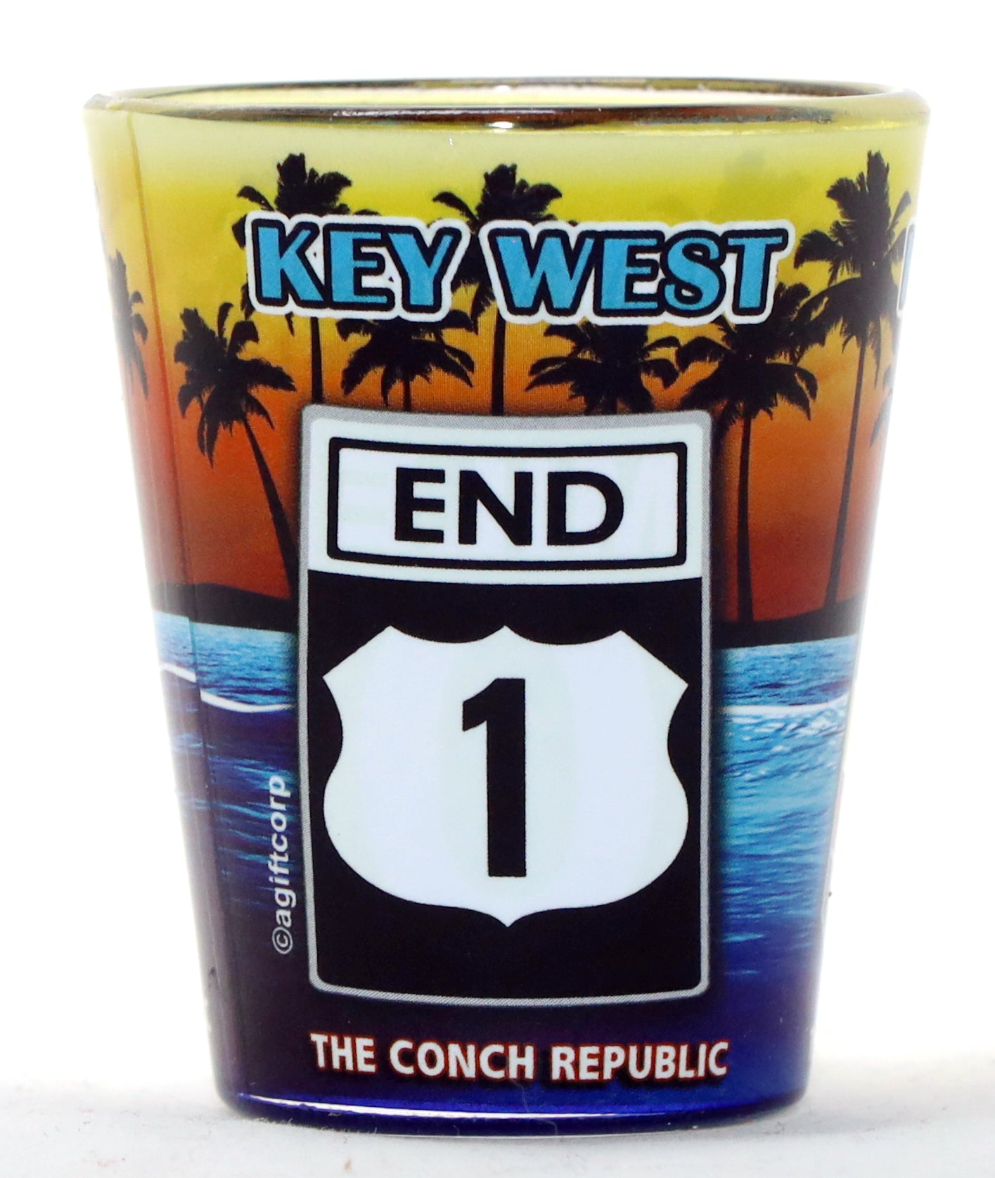 Key West Florida Icons Sunset In-and-Out Shot Glass