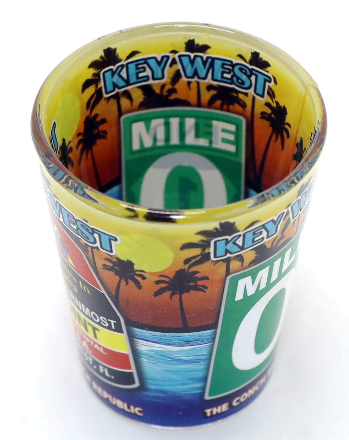 Key West Florida Icons Sunset In-and-Out Shot Glass