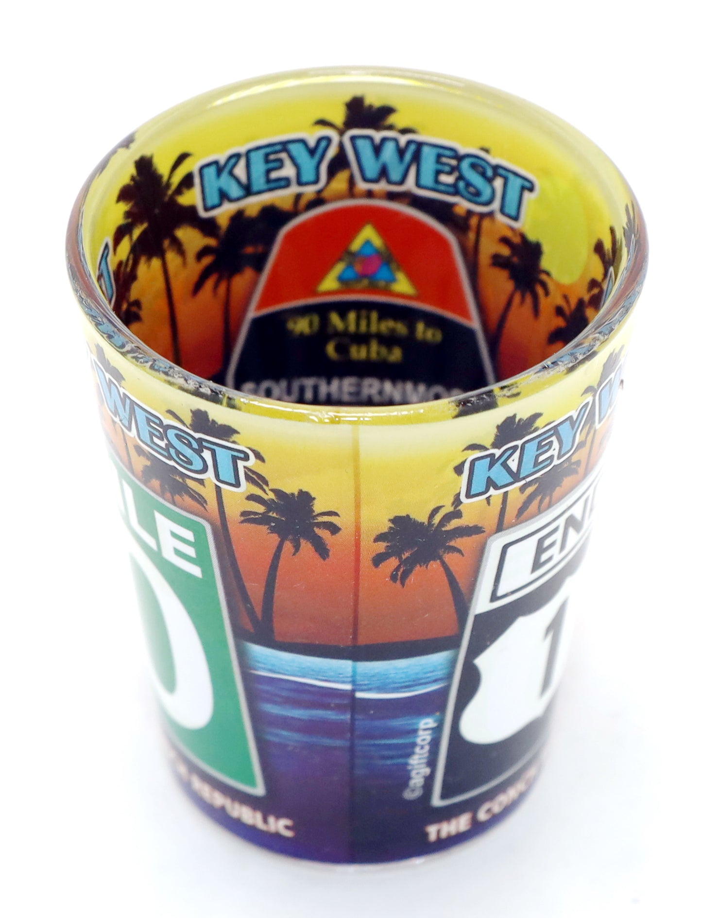 Key West Florida Icons Sunset In-and-Out Shot Glass