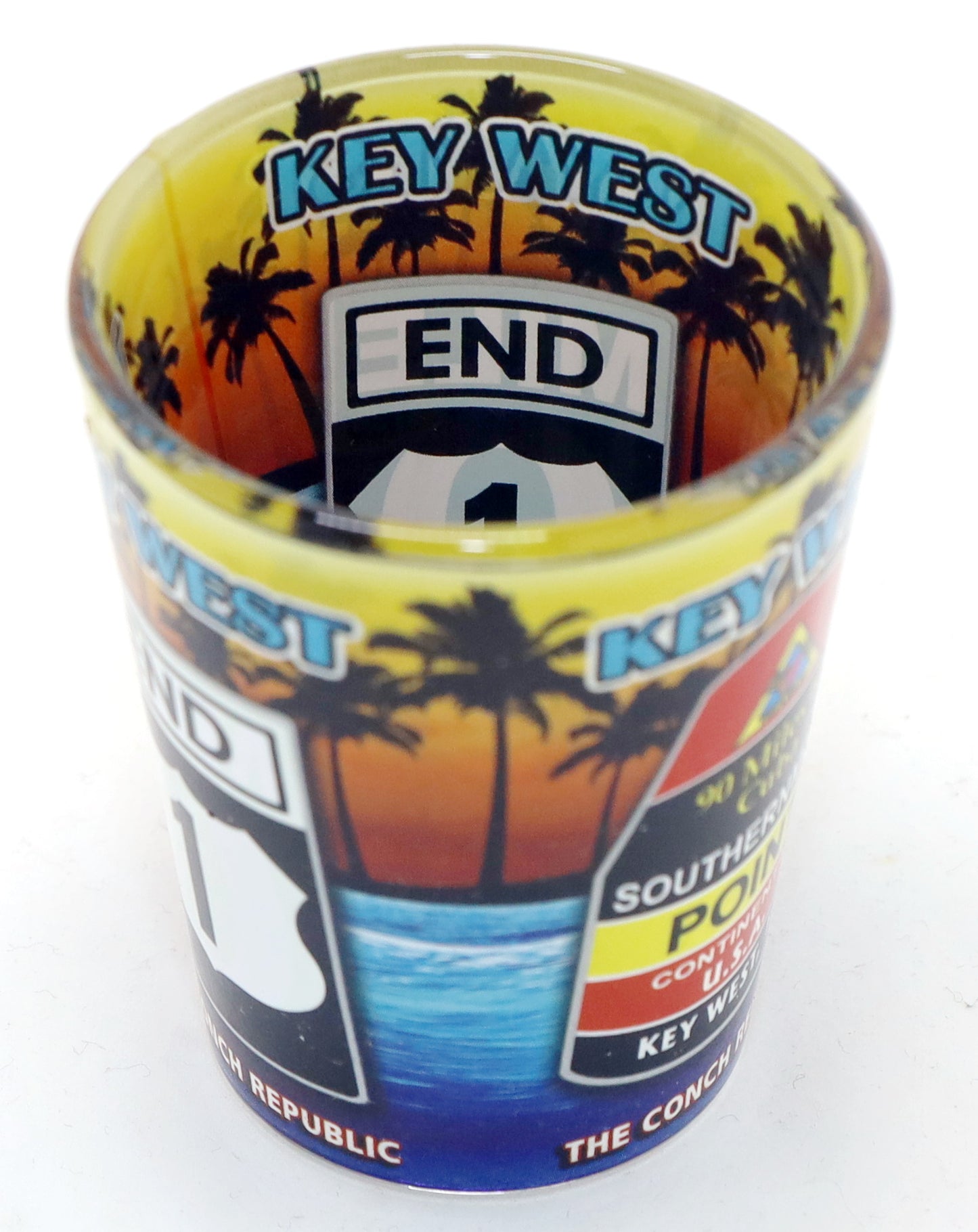 Key West Florida Icons Sunset In-and-Out Shot Glass