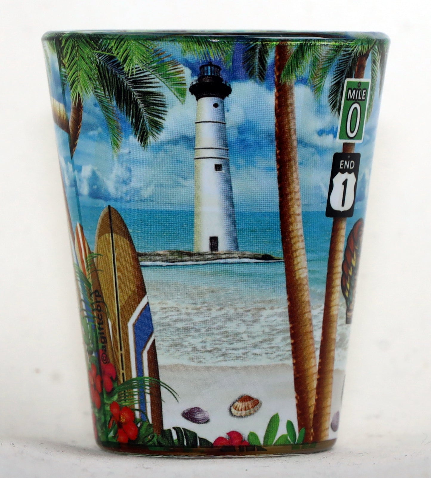 Key West Florida Rooster In-and-Out Shot glass