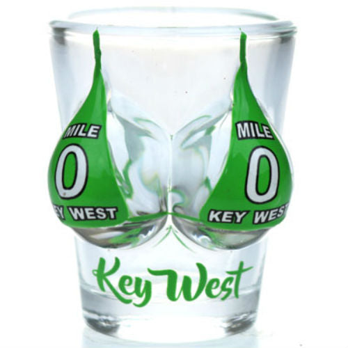 Key West Mile 0 Bikini Bust 3D Shot Glass