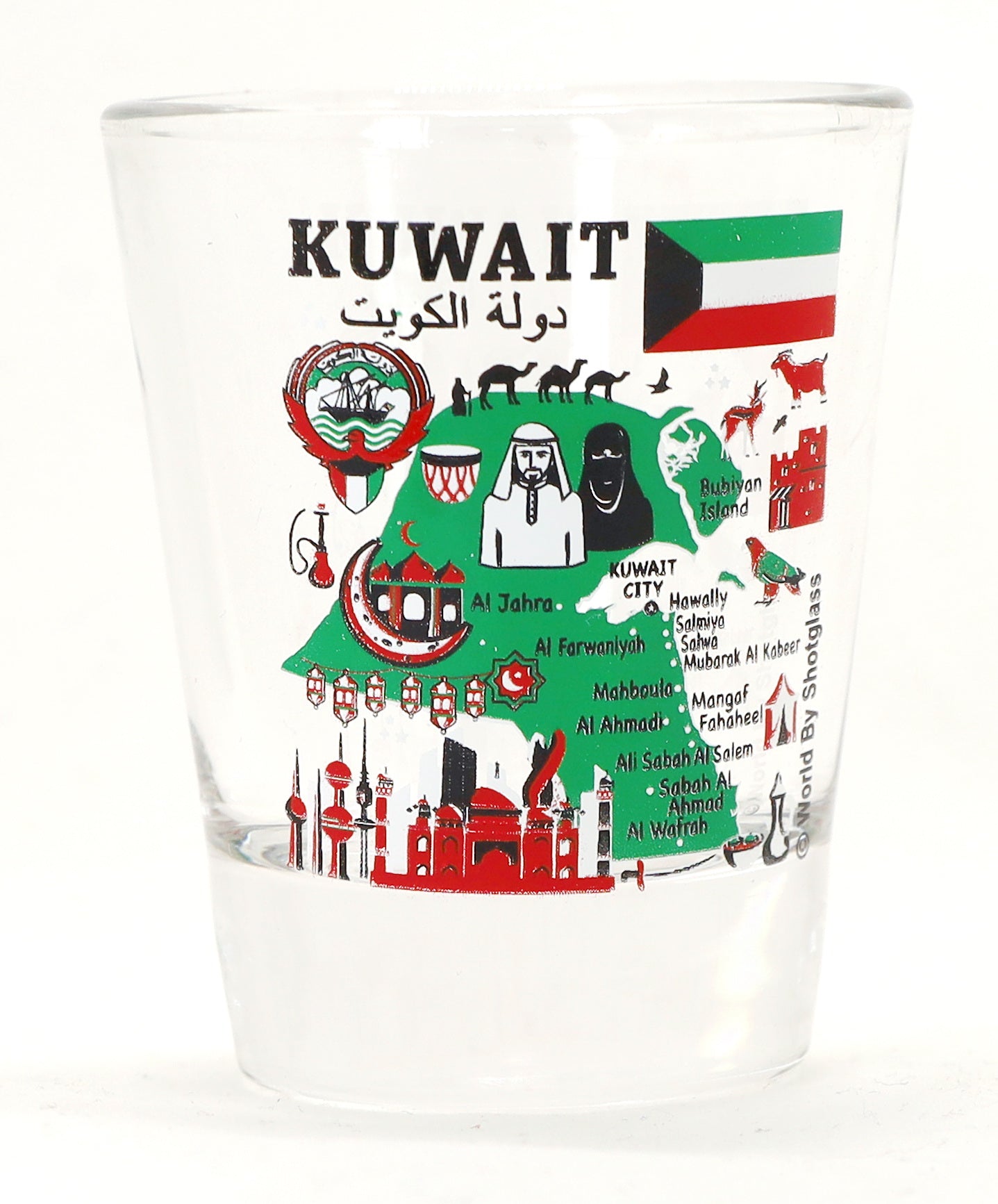 Kuwait Landmarks and Icons Collage Shot Glass