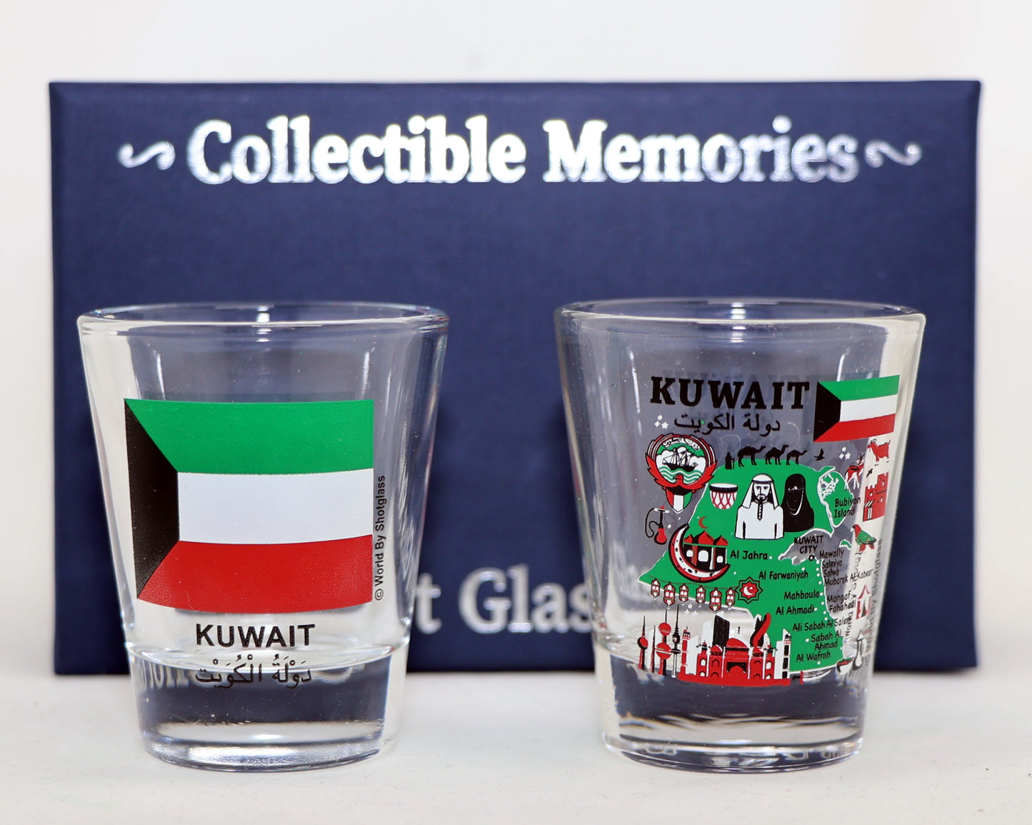 Kuwait Souvenir Boxed Shot Glass Set (Set of 2)