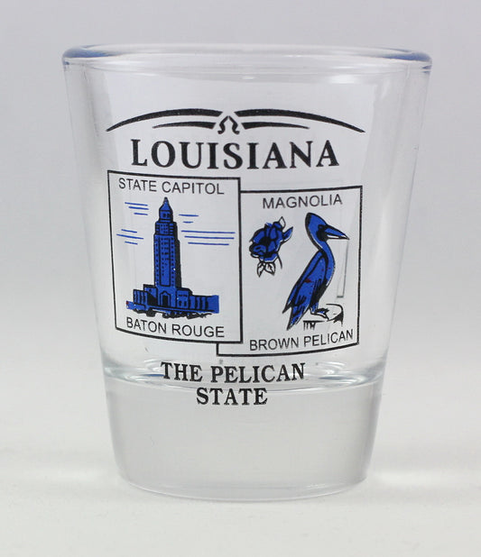 Louisiana State Scenery Blue New Shot Glass