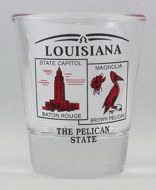 Louisiana State Scenery Red New Shot Glass