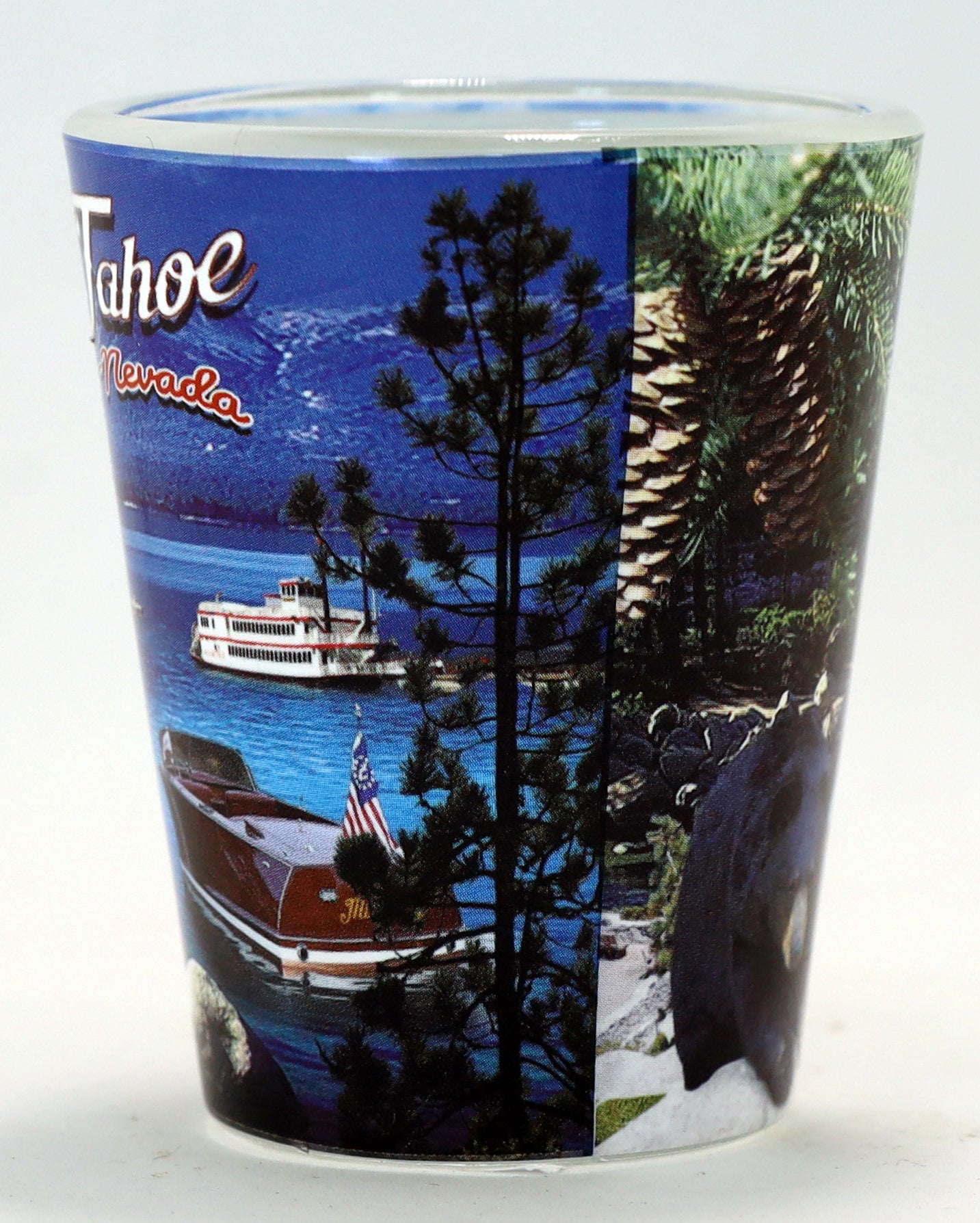 Lake Tahoe California Nevada Photo Collage Shot Glass