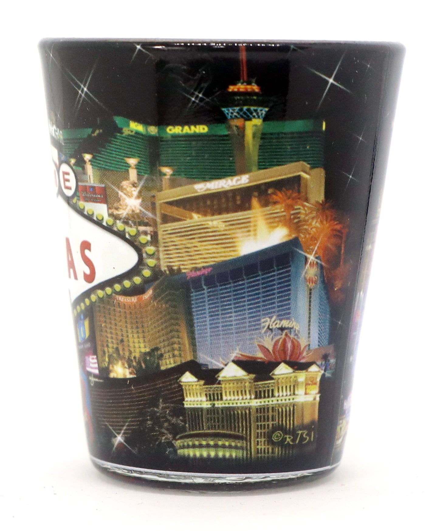 Las Vegas Nevada City Collage Black Shot Glass