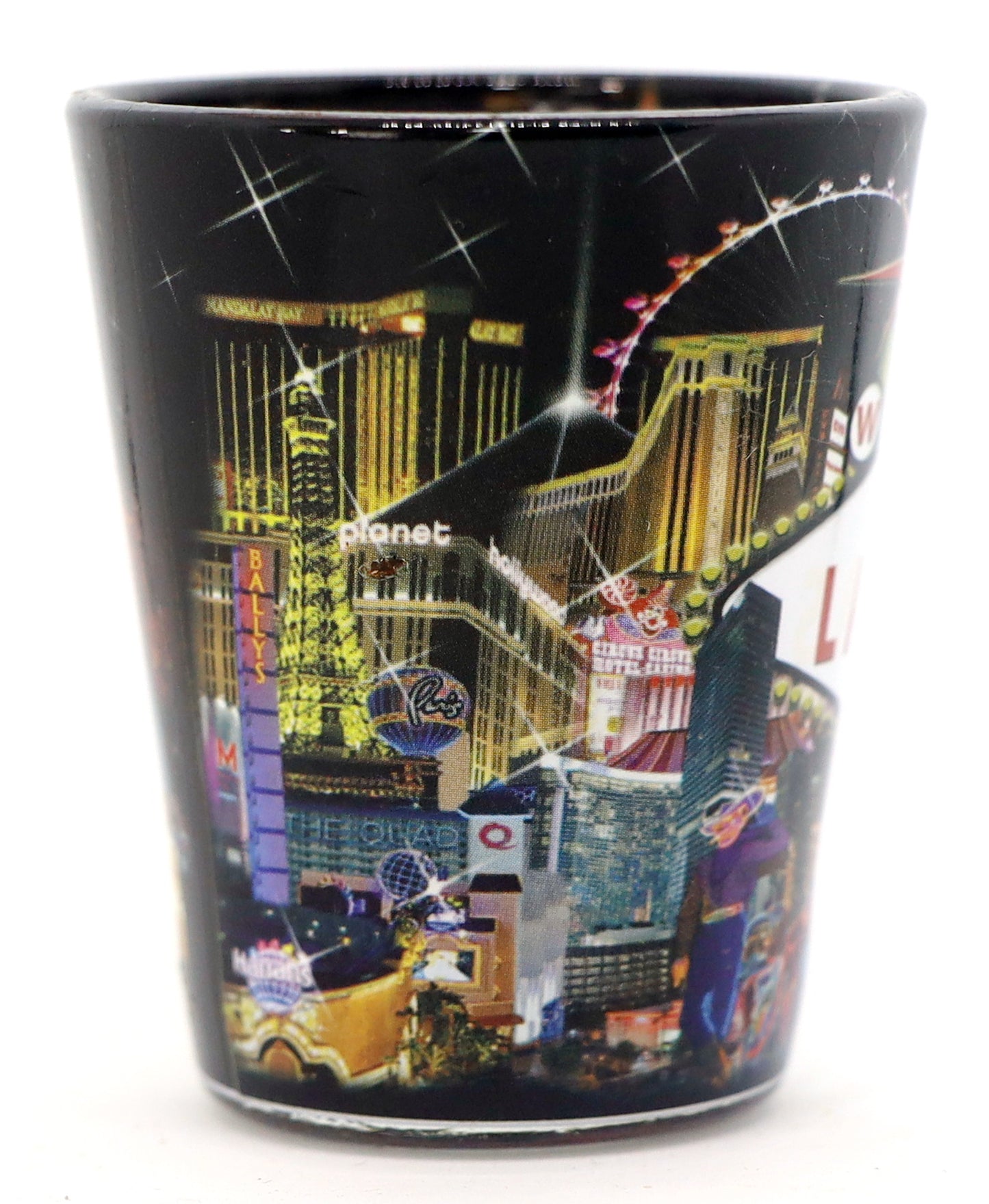 Las Vegas Nevada City Collage Black Shot Glass