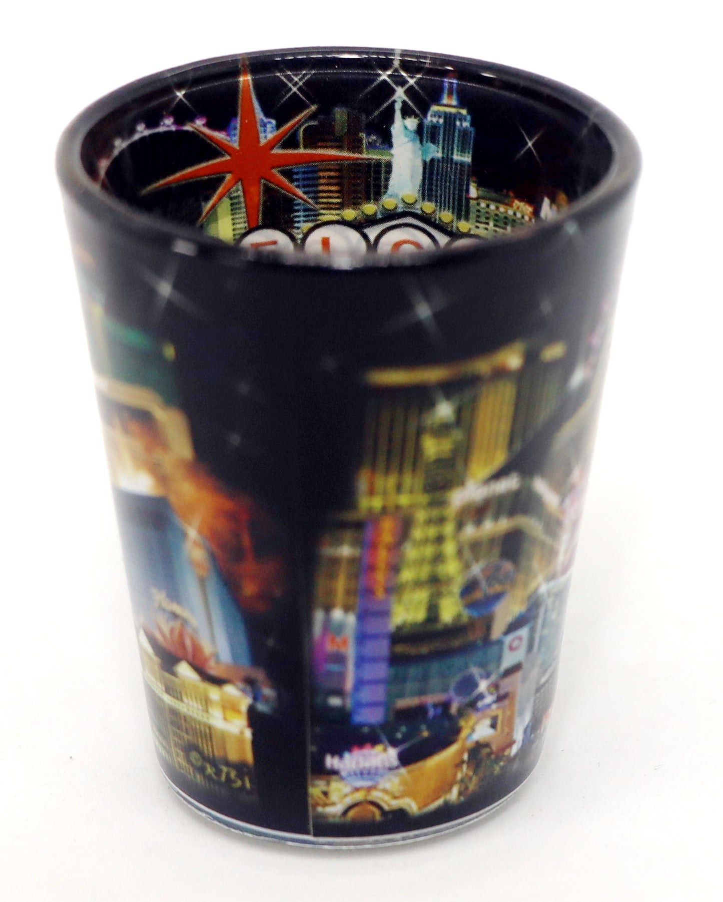 Las Vegas Nevada City Collage Black Shot Glass