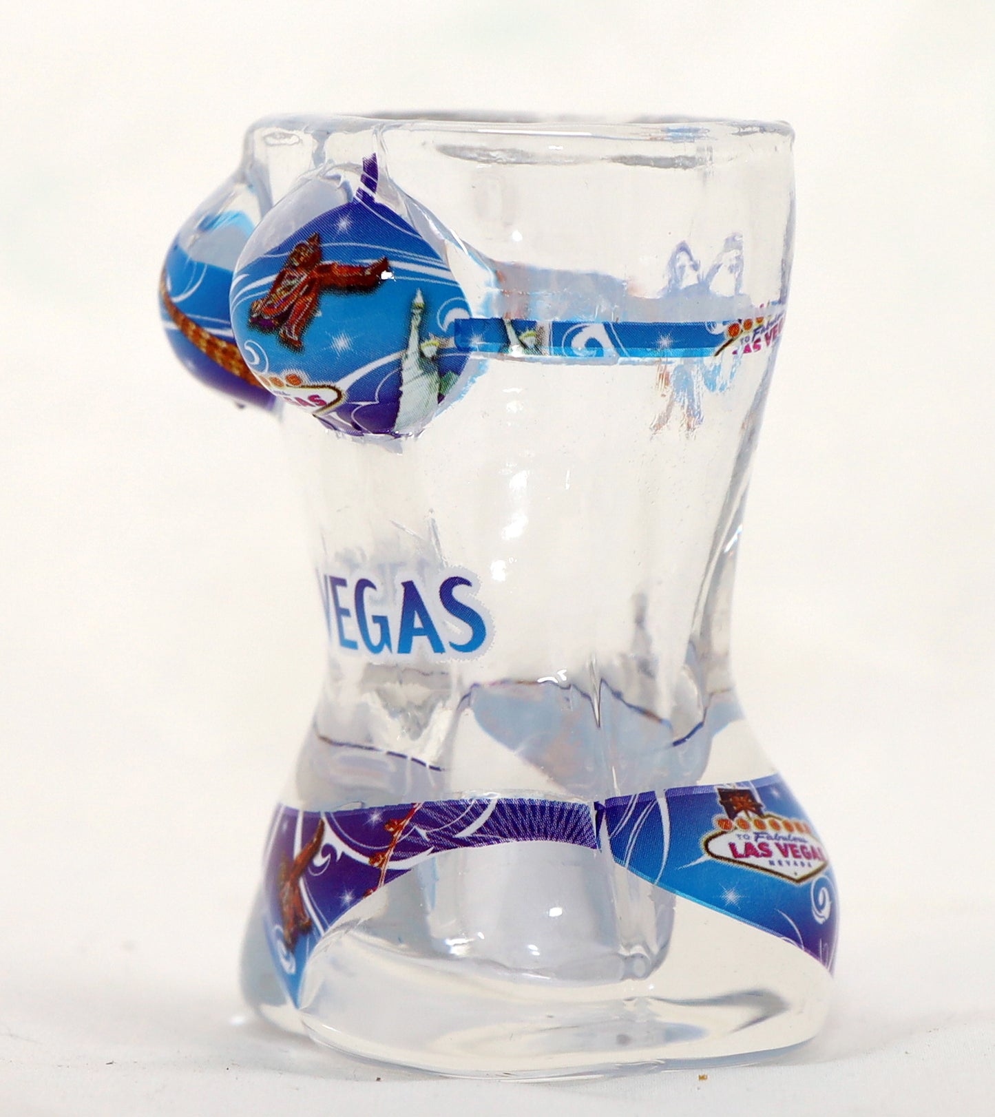 Las Vegas Nevada Full Body Bikini Blue 3D Shot Glass