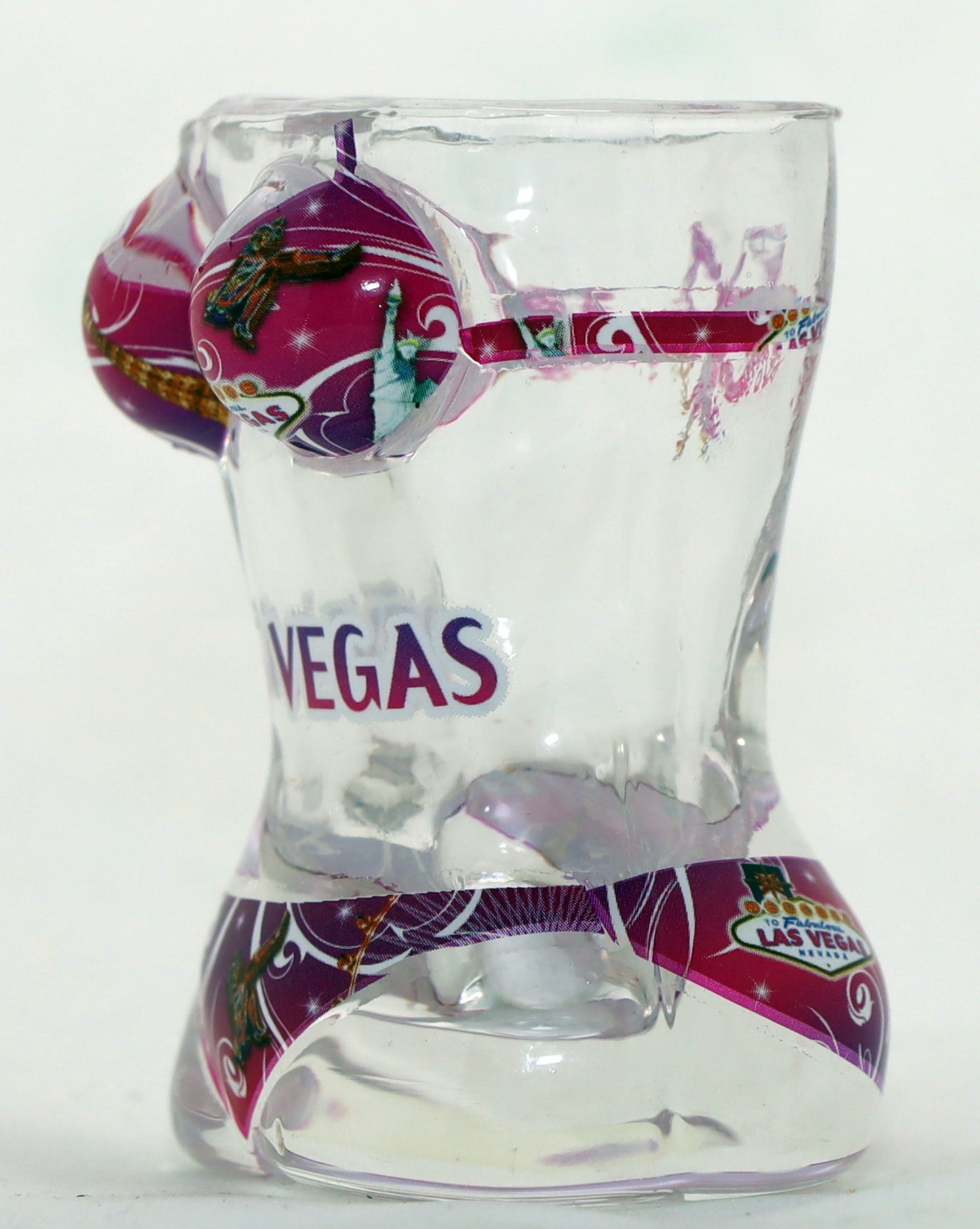 Las Vegas Nevada Full Body Bikini Pink 3D Shot Glass