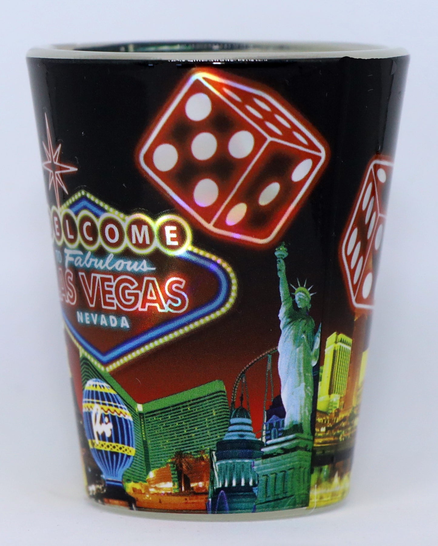 Las Vegas Nevada Neon Dice Shot Glass