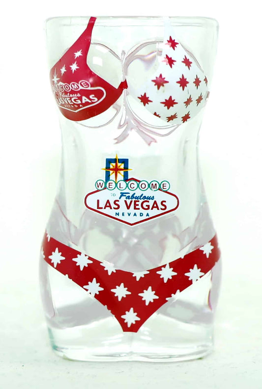 Las Vegas Nevada Pink White Full Body Bikini 3D Shot Glass