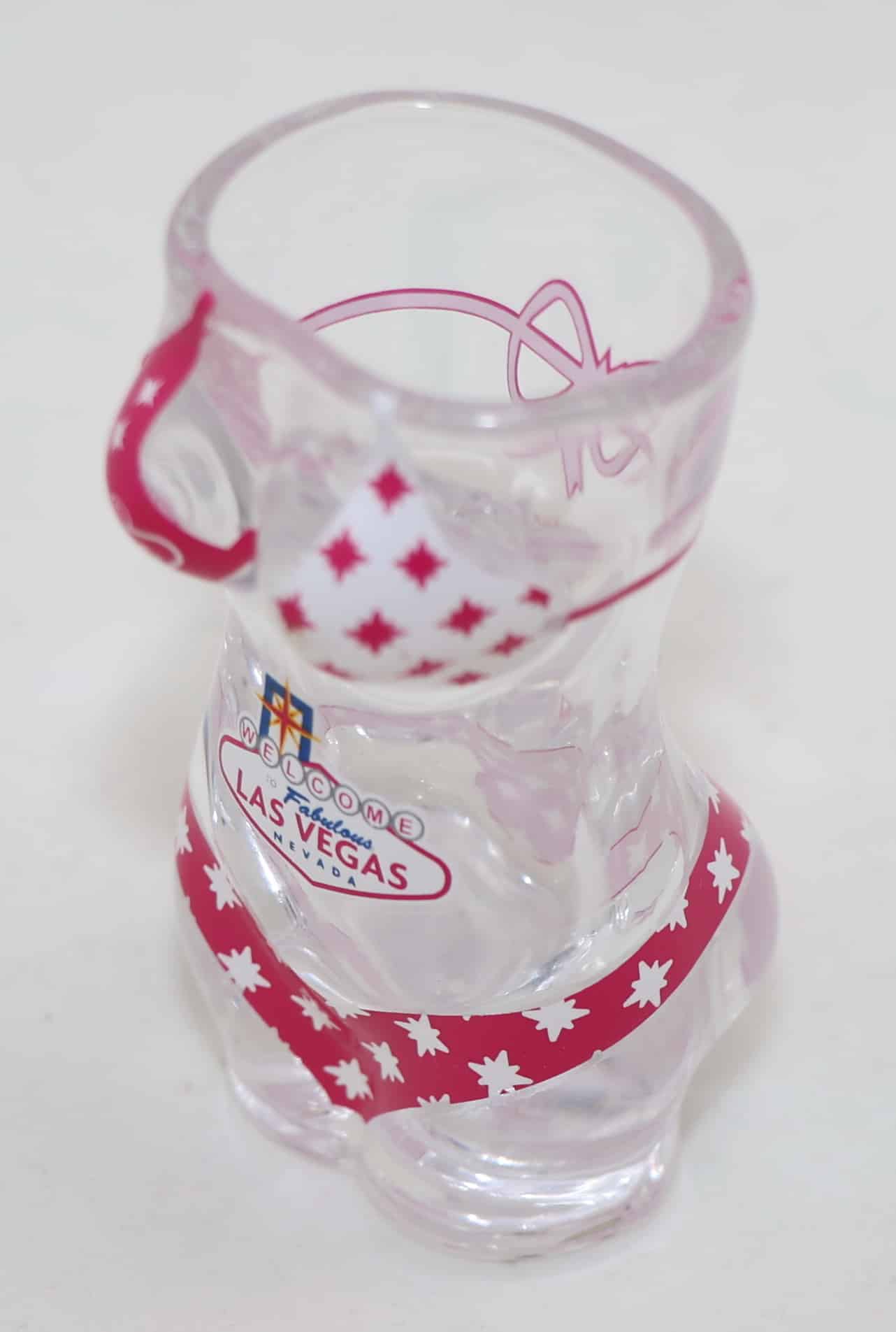 Las Vegas Nevada Pink White Full Body Bikini 3D Shot Glass