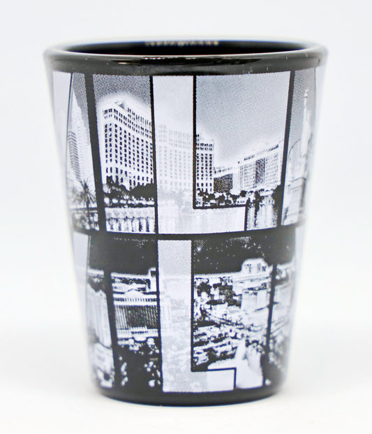 Las Vegas Nevada Black B & W Window Letters Shot Glass