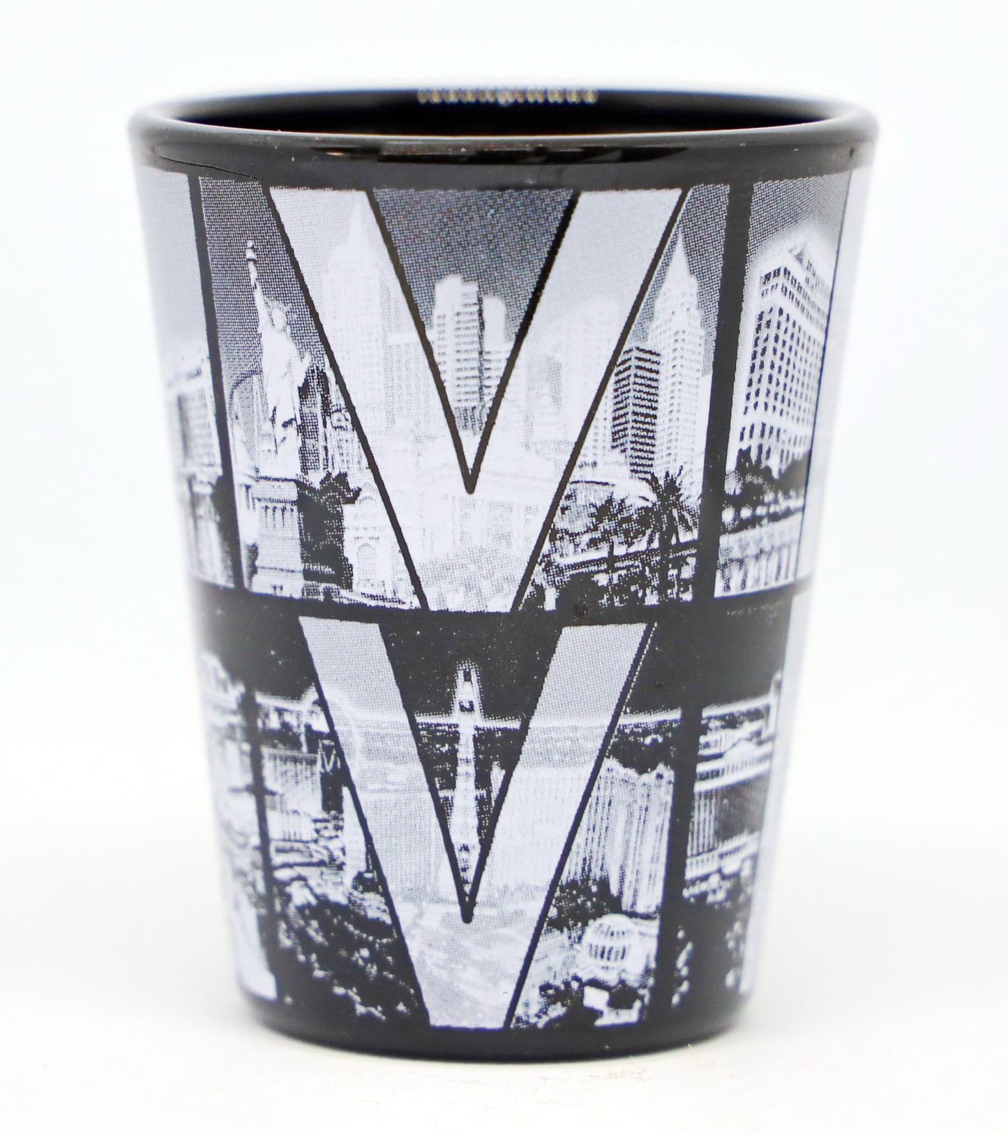 Las Vegas Nevada Black B & W Window Letters Shot Glass