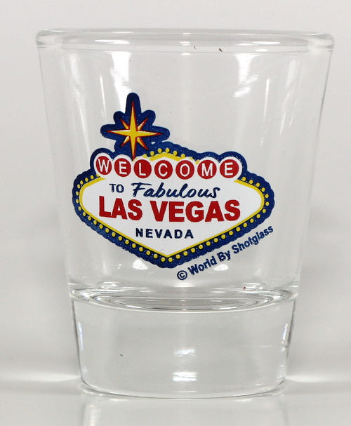 Las Vegas Nevada Welcome To Fabulous Las Vegas Clear Shot Glass