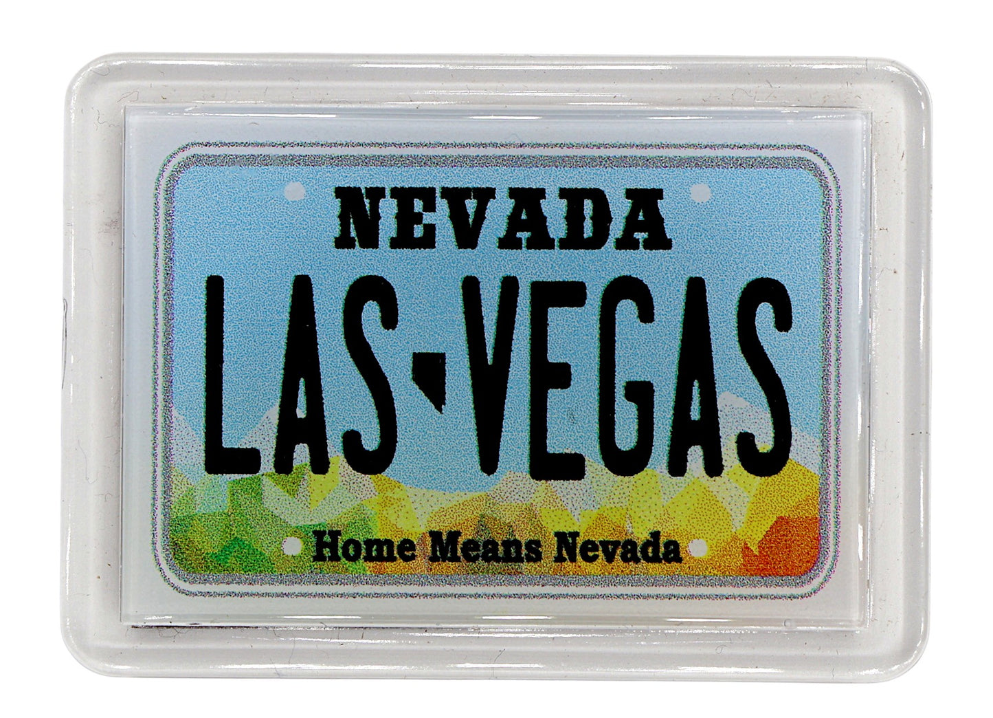 Las Vegas Nevada License Plate Acrylic Small Fridge Collector's Souvenir Magnet 2.35" X 1.75"