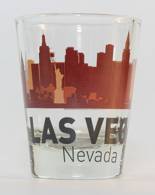 Las Vegas Nevada Sunset Skyline Shot Glass