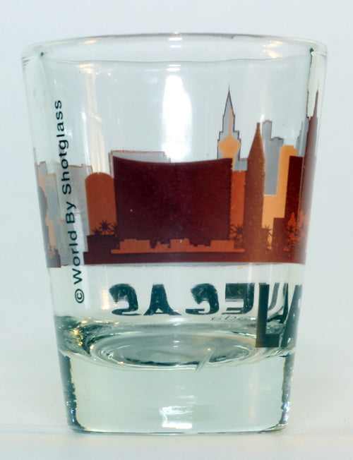 Las Vegas Nevada Sunset Skyline Shot Glass