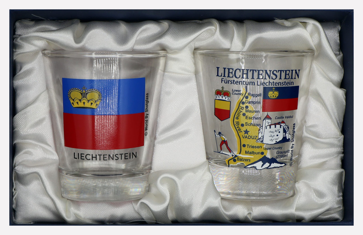 Liechtenstein Souvenir Boxed Shot Glass Set (Set of 2)
