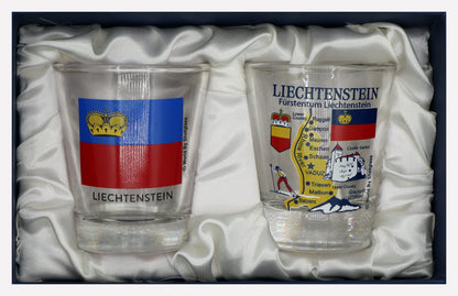 Liechtenstein Souvenir Boxed Shot Glass Set (Set of 2)