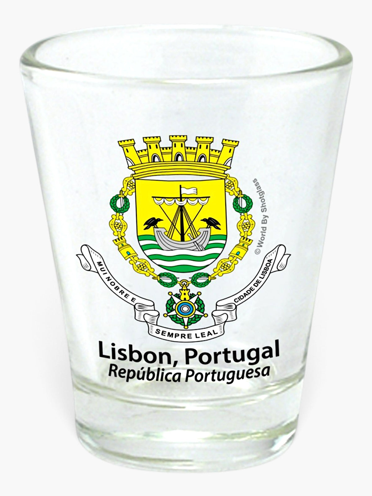Lisbon Portugal Coat Of Arms Shot Glass
