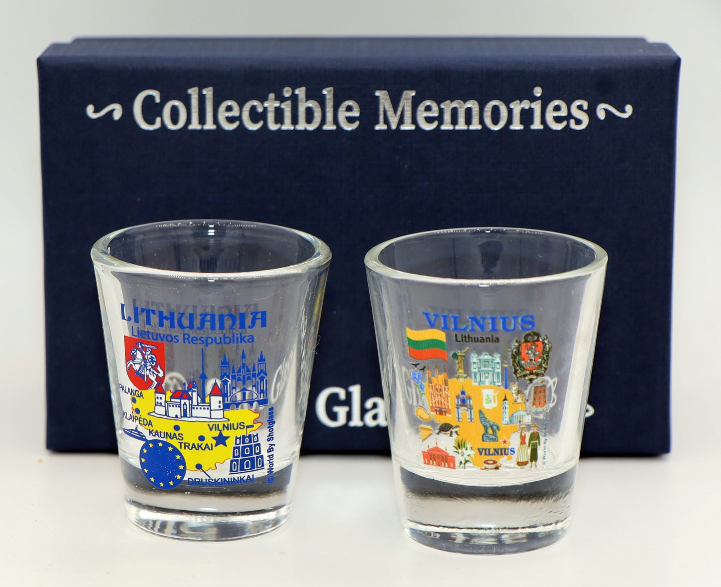 Lithuania Souvenir Boxed Shot Glass Set (Set of 2)