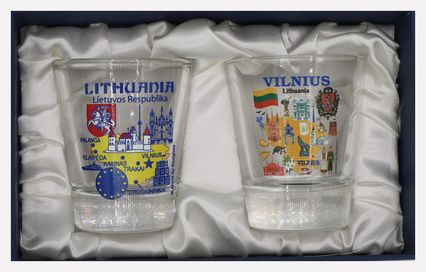 Lithuania Souvenir Boxed Shot Glass Set (Set of 2)
