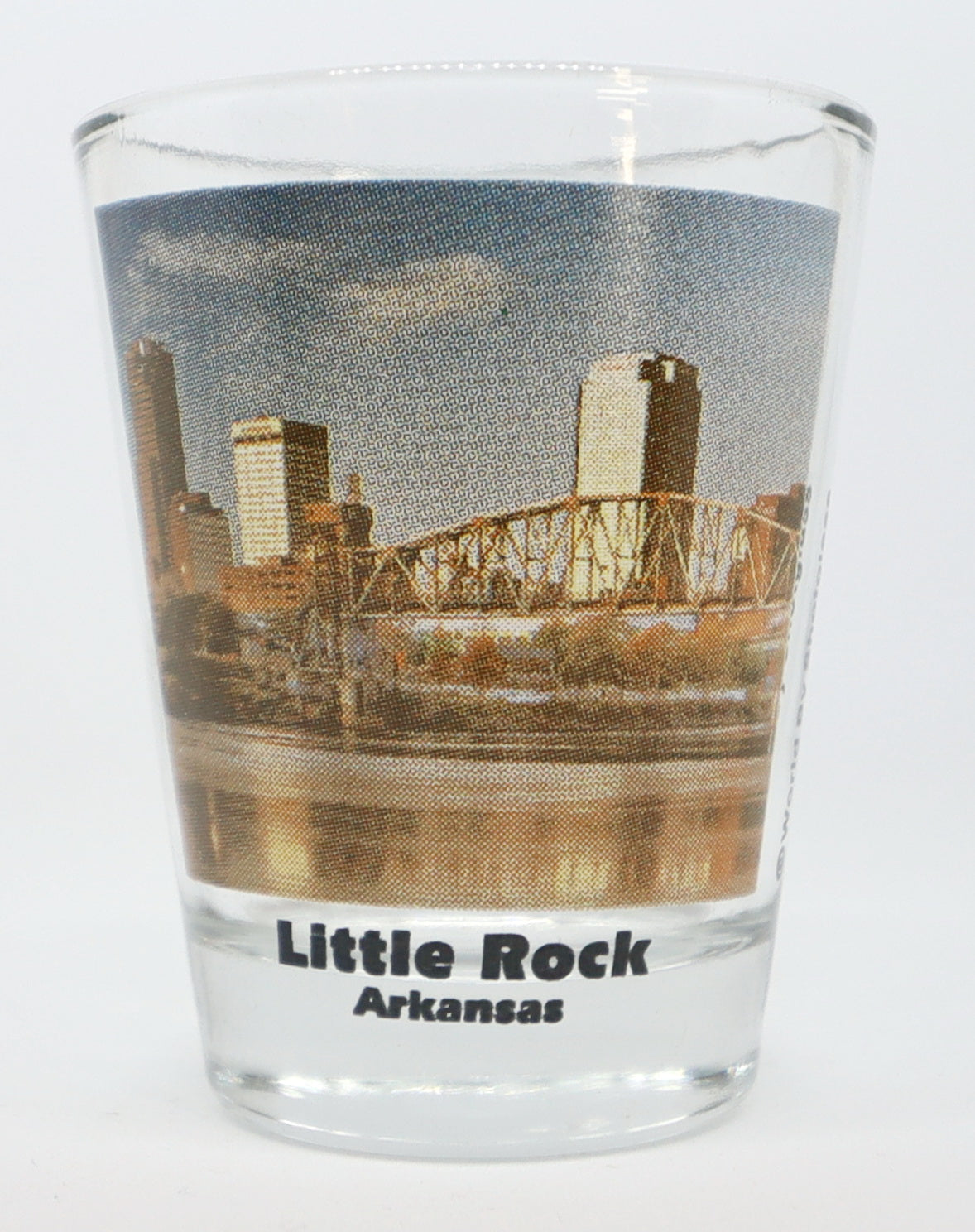 Little Rock Arkansas City Skyline Color Photo Shot Glass