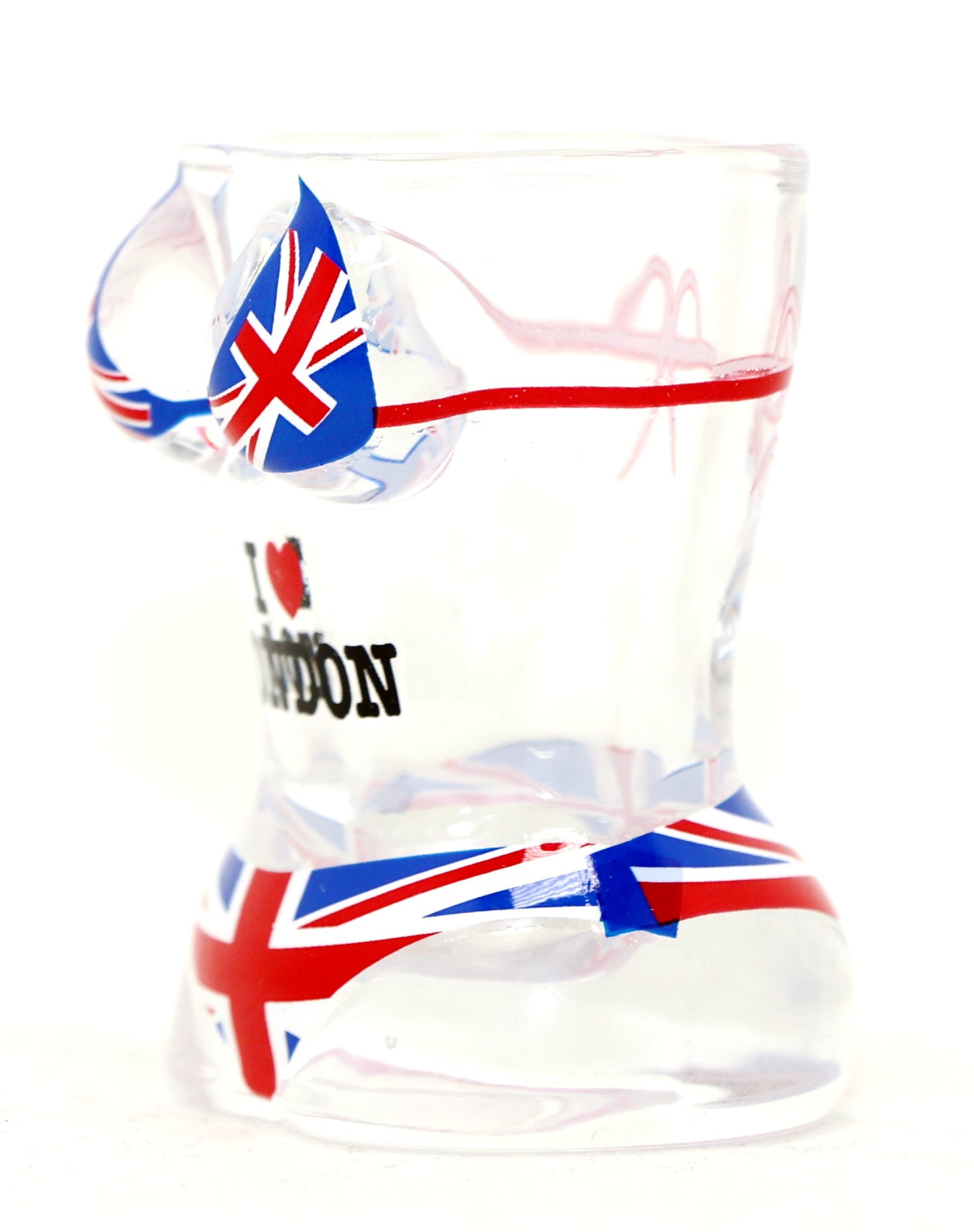 London England Flag Full Body Bikini 3D Shot Glass