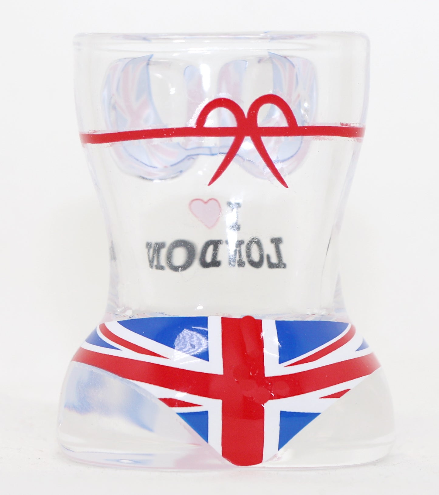 London England Flag Full Body Bikini 3D Shot Glass