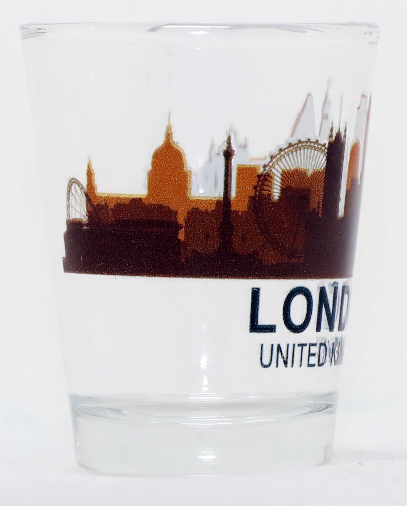 London England United Kingdom Sunset Skyline shot glass