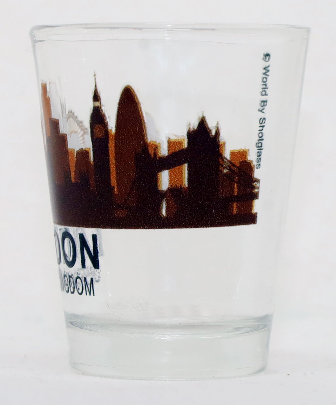 London England United Kingdom Sunset Skyline shot glass